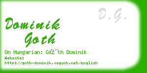 dominik goth business card